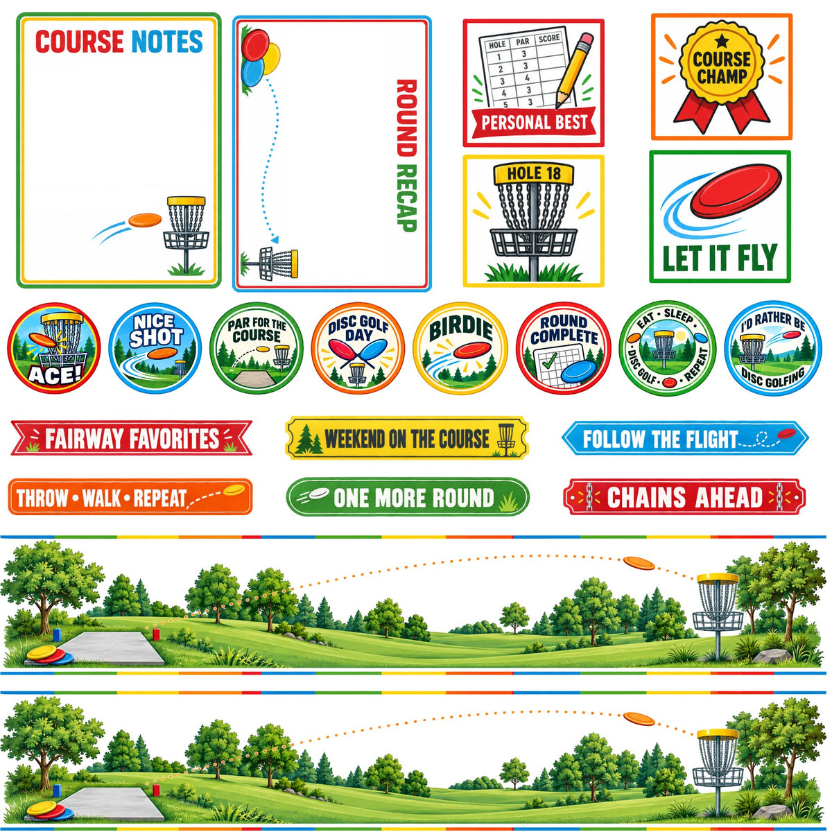 Disc Golf Scrapbook Paper