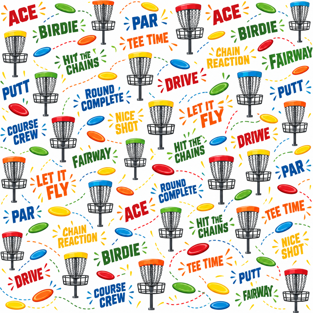 Disc Golf Scrapbook Paper