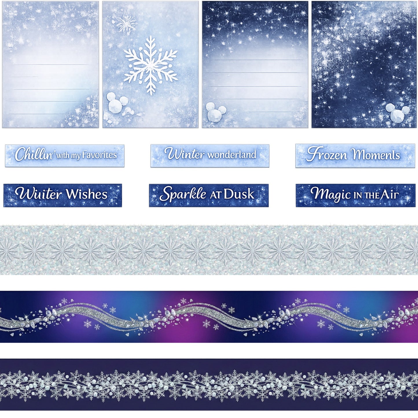 The Mouse on Ice Scrapbook Paper