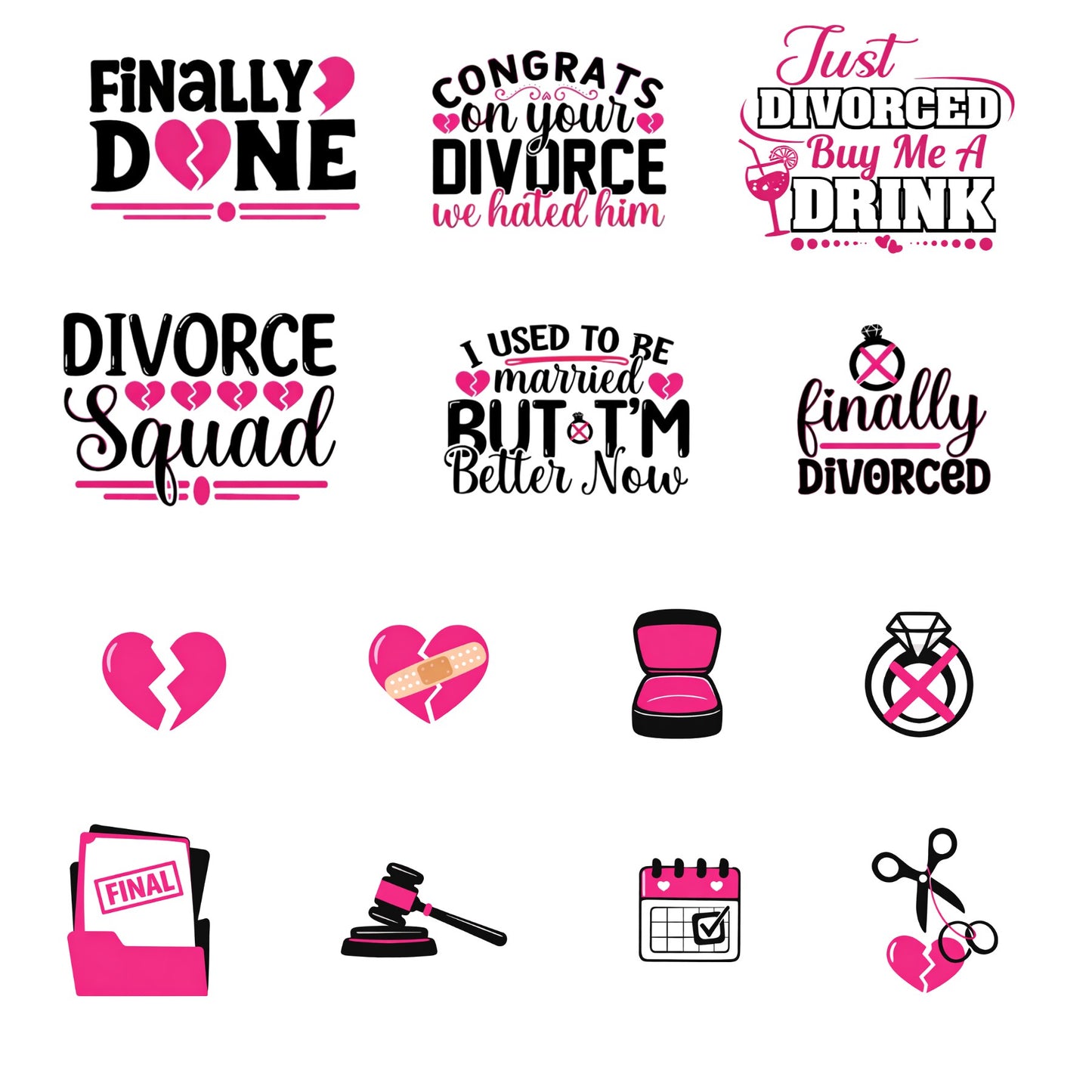 Divorced Scrapbook Paper