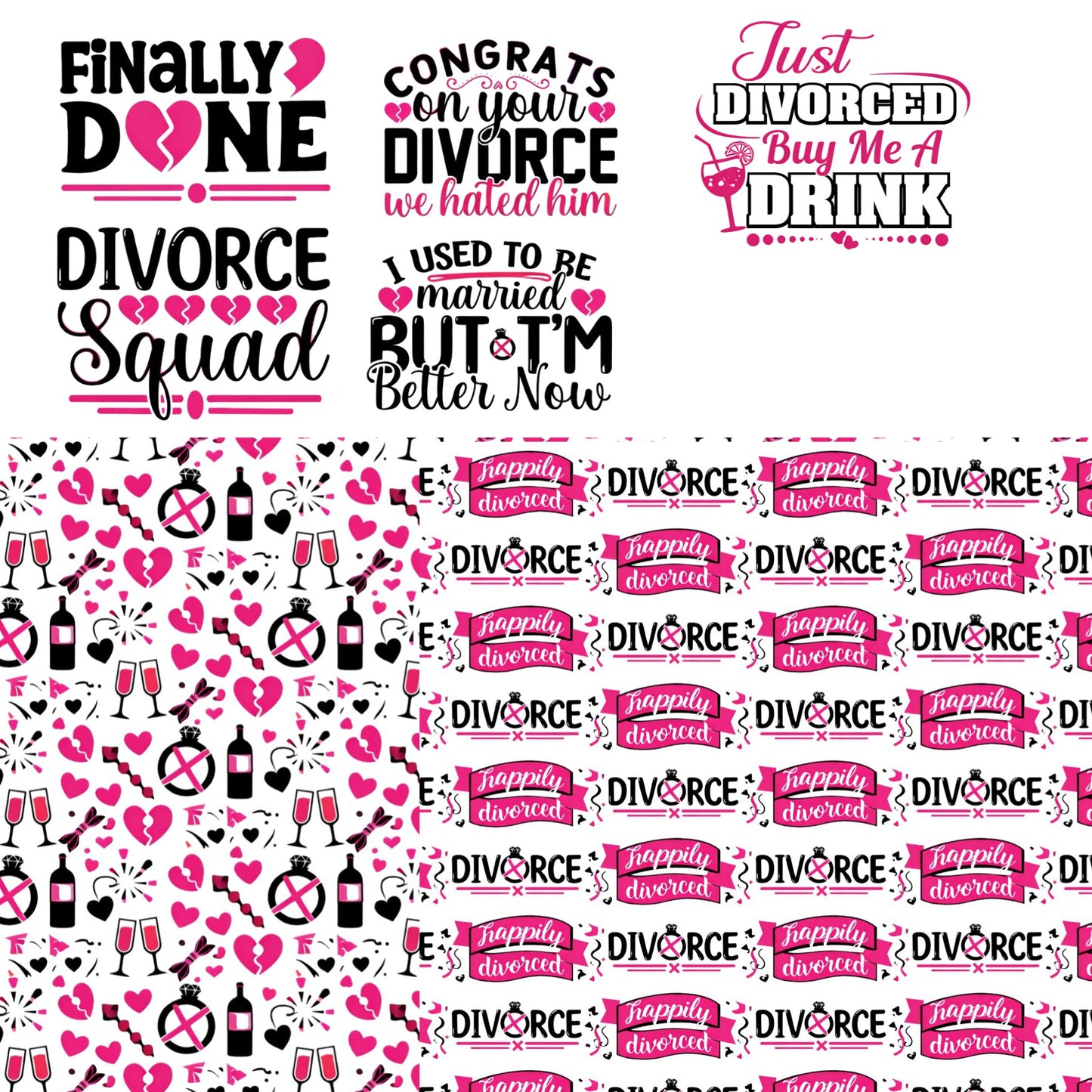Divorced Scrapbook Paper