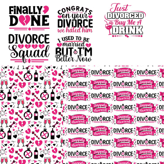 Divorced Scrapbook Paper