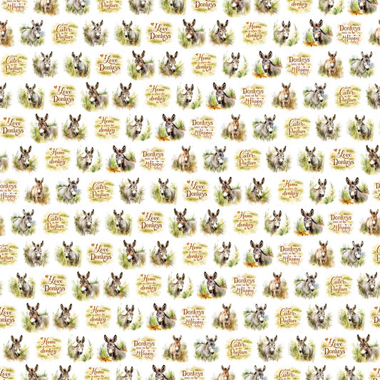 Donkey Love Scrapbook Paper