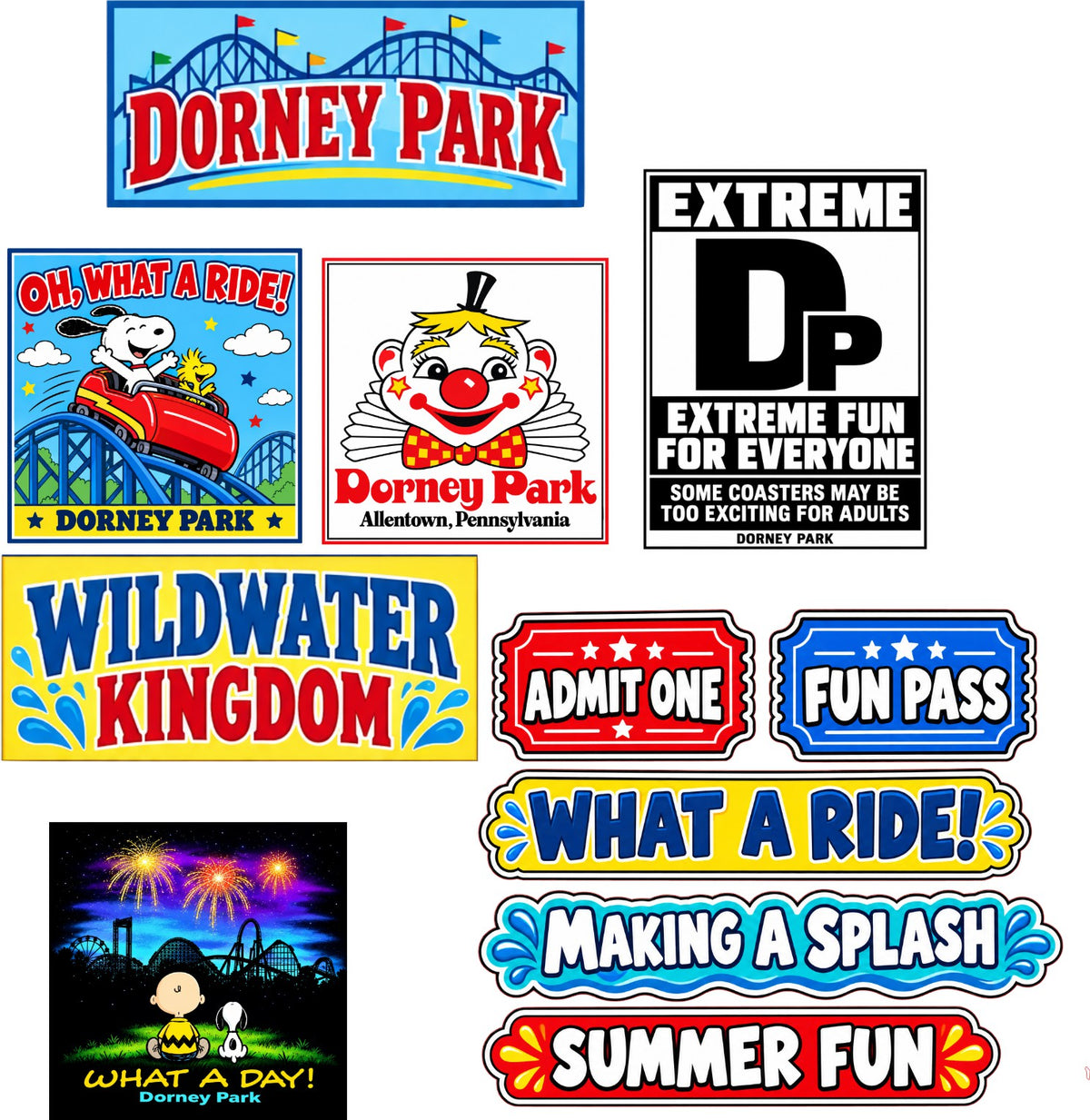 Dorney Park Scrapbook Paper