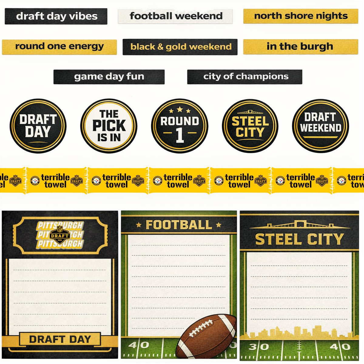 NFL Draft in Pittsburgh Scrapbook Paper