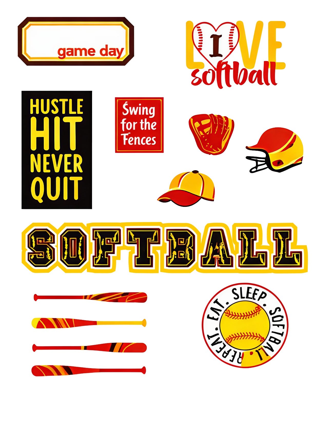 Dynamite Softball Scrapbook Paper