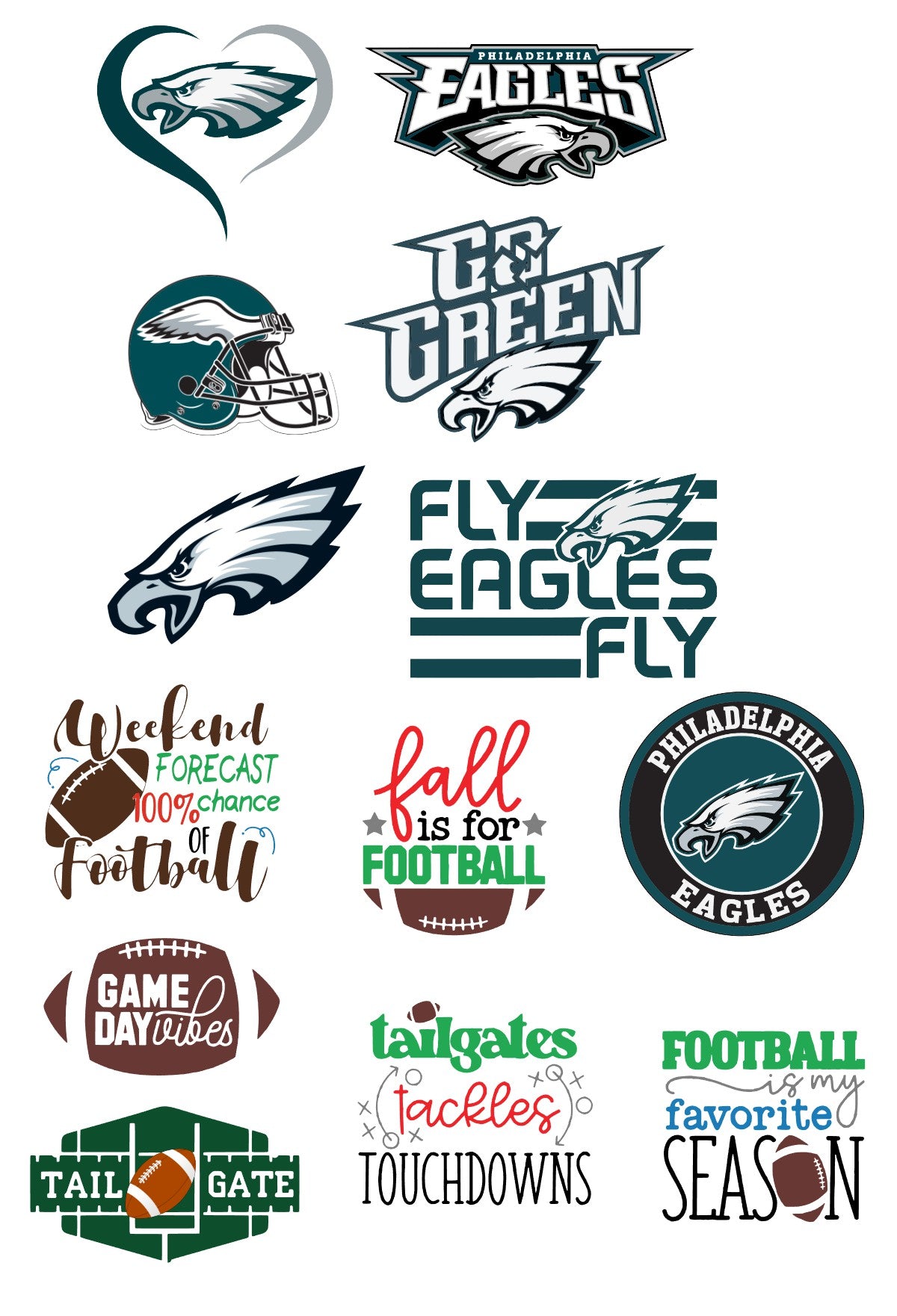 Eagles Football Embellishments