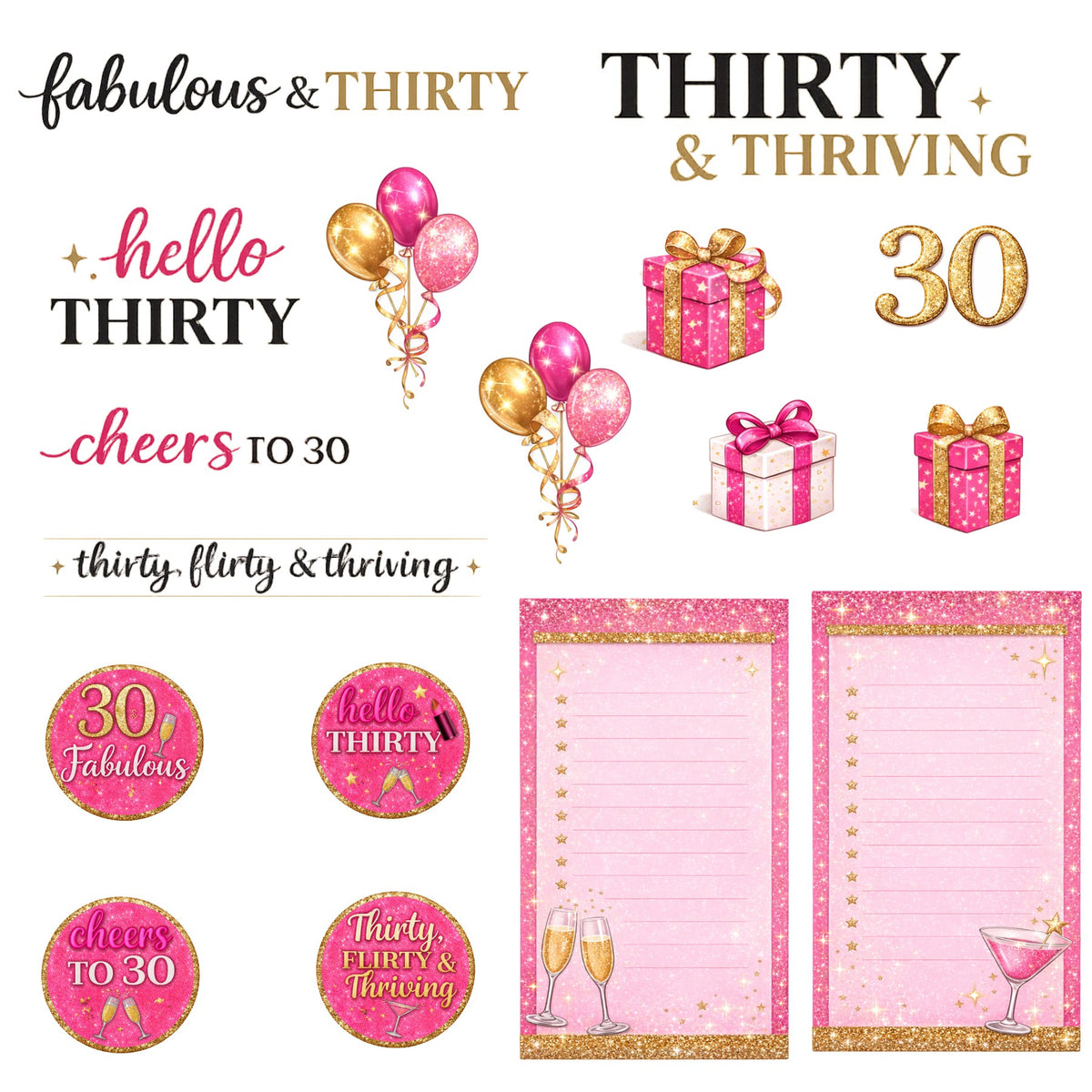 Milestone Birthday Scrapbook Paper
