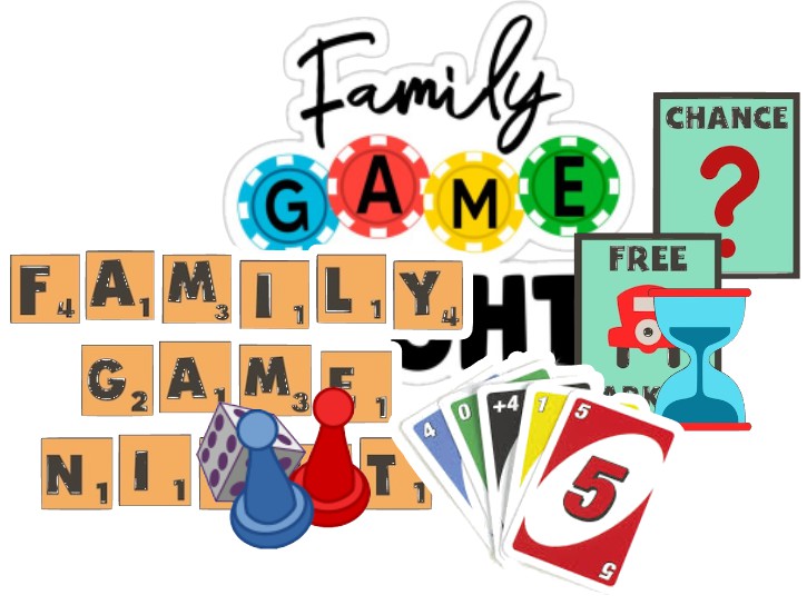 Family Game Night Scrapbook Paper
