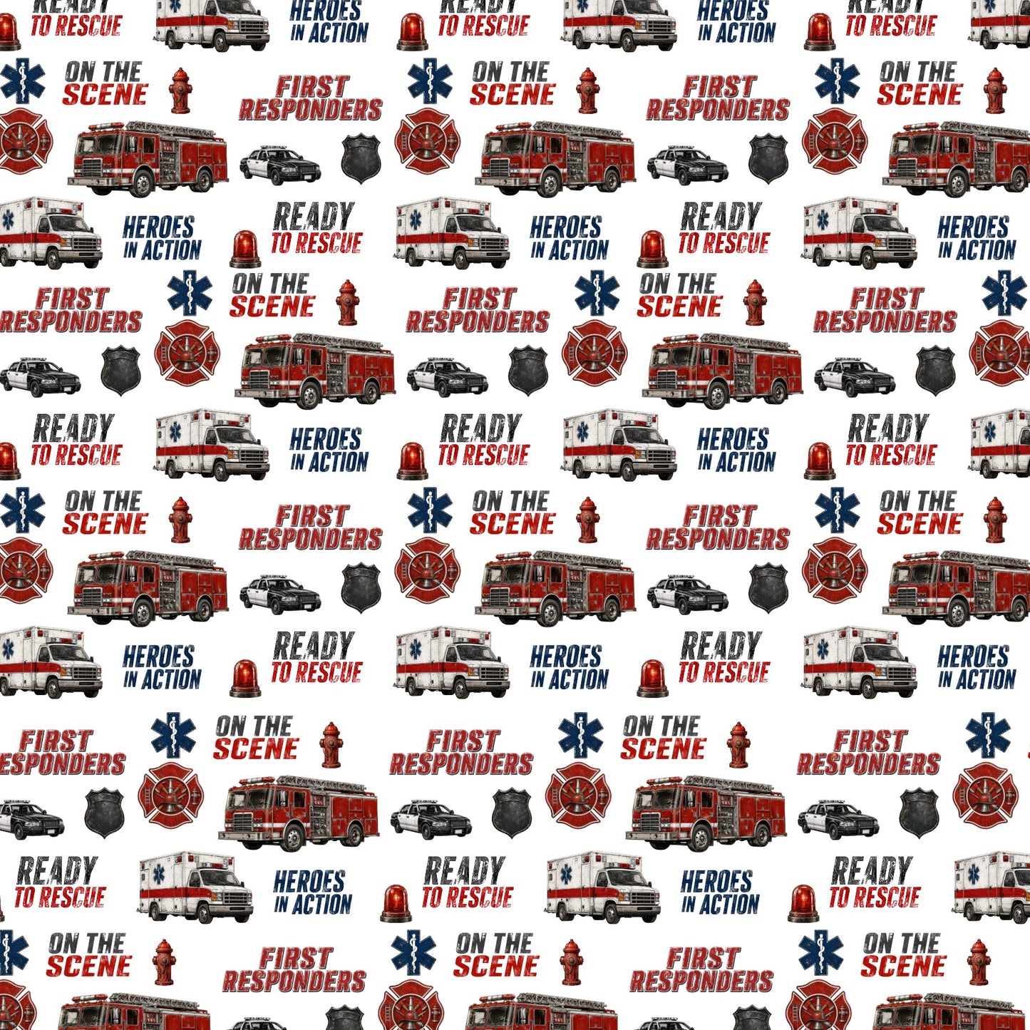 Fire Fighter Scrapbook Paper