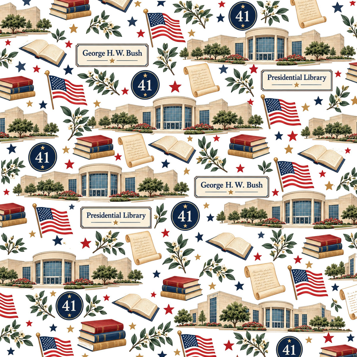 Bush Library Scrapbook Paper
