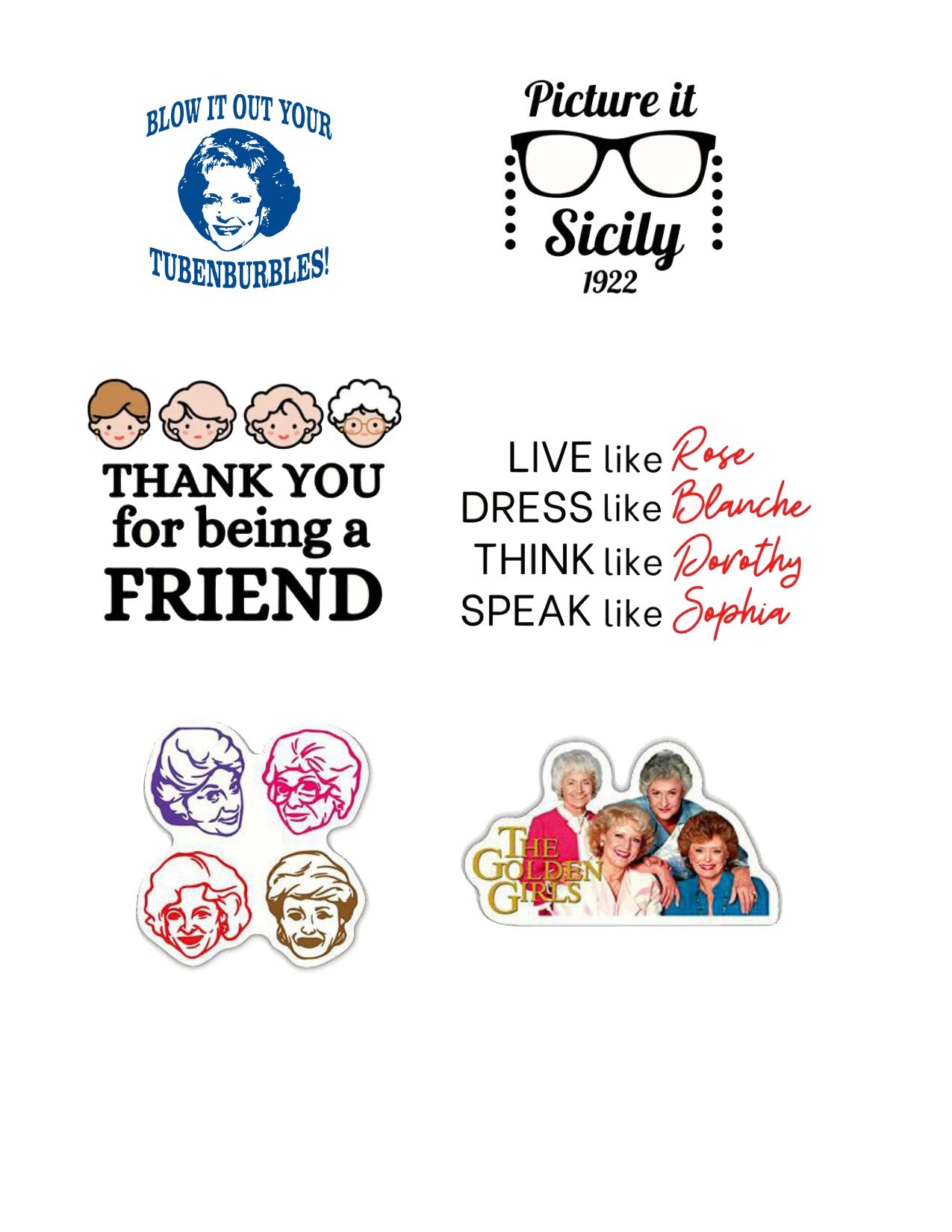 Golden Girls tv show Scrapbook paper