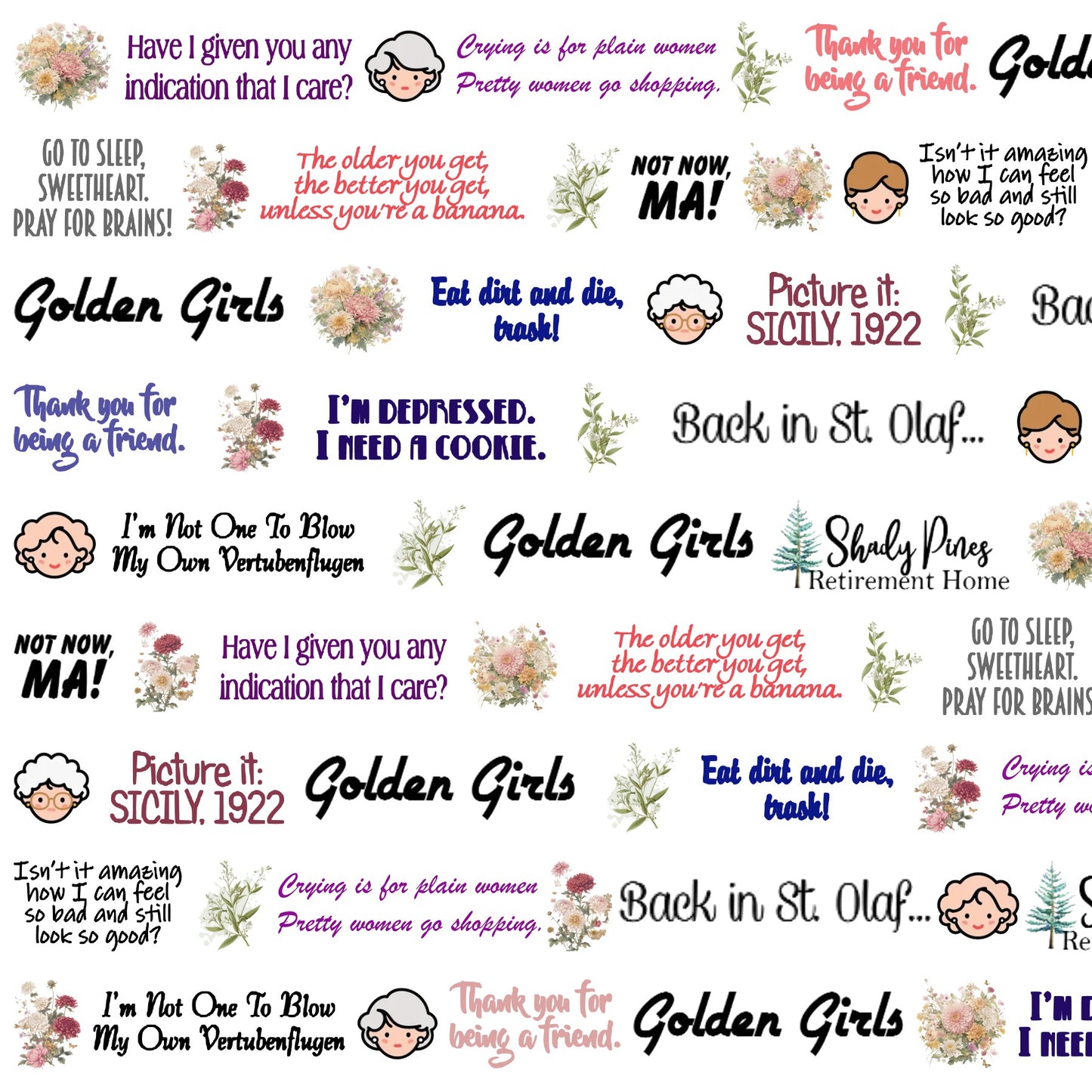 Golden Girls tv show Scrapbook paper