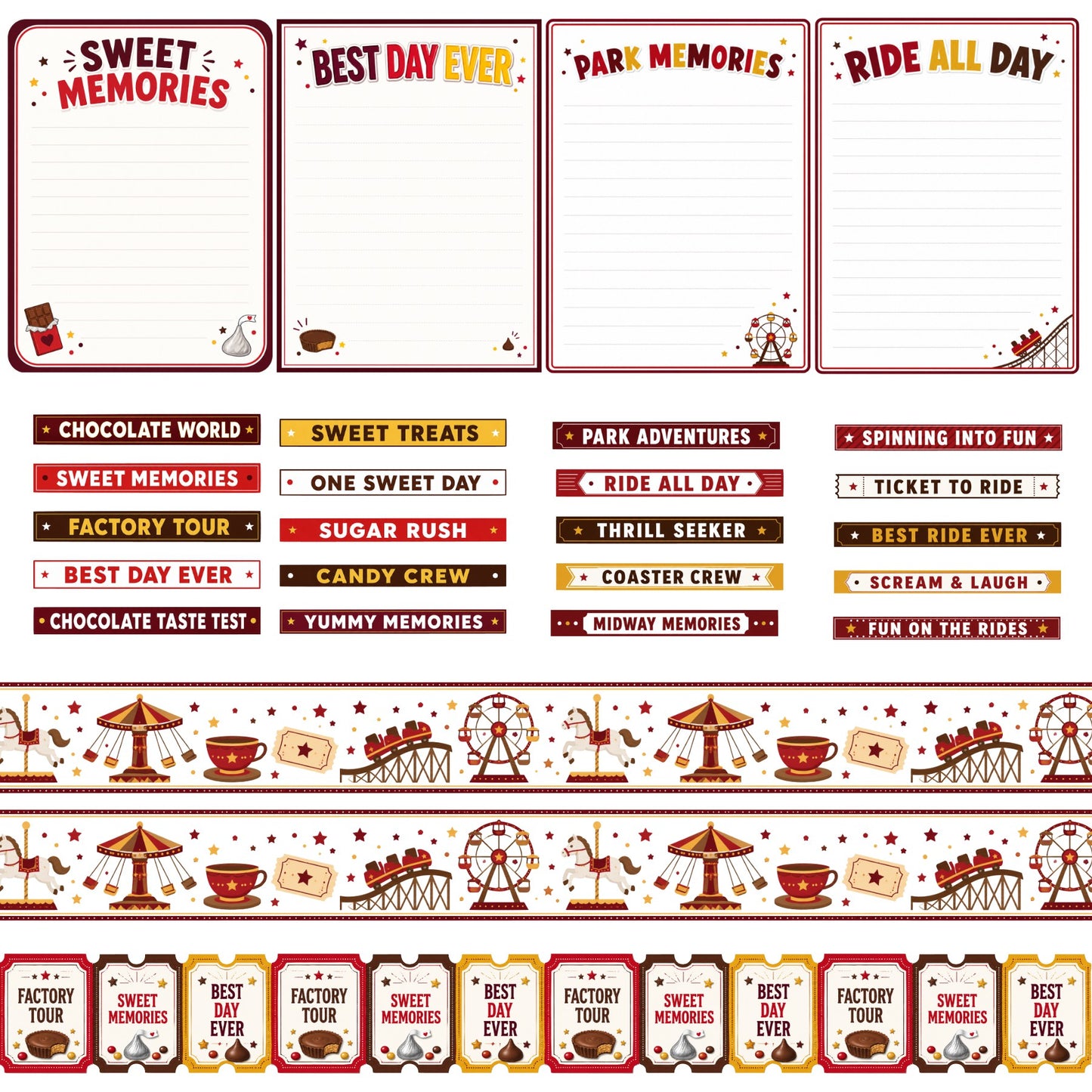 Hershey Park  Scrapbook Paper