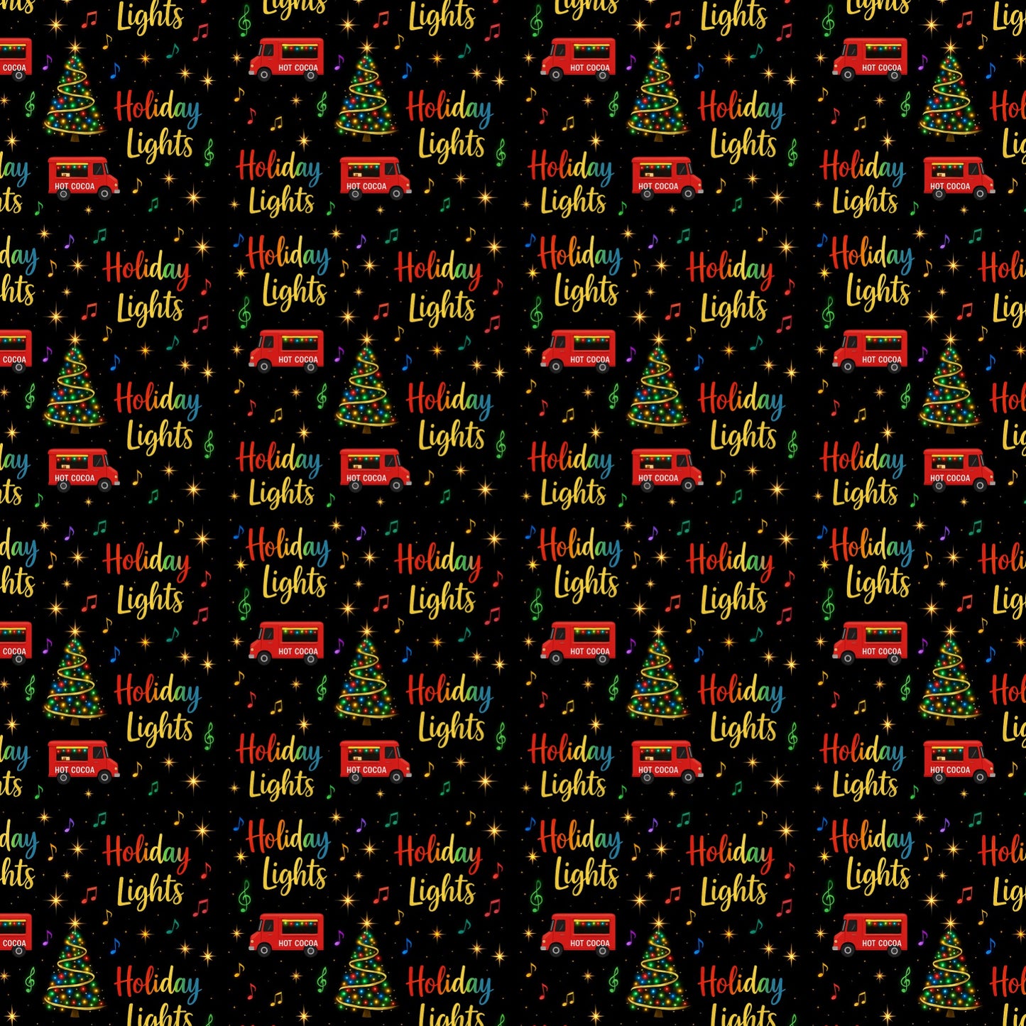 Holiday Lights Scrapbook Paper