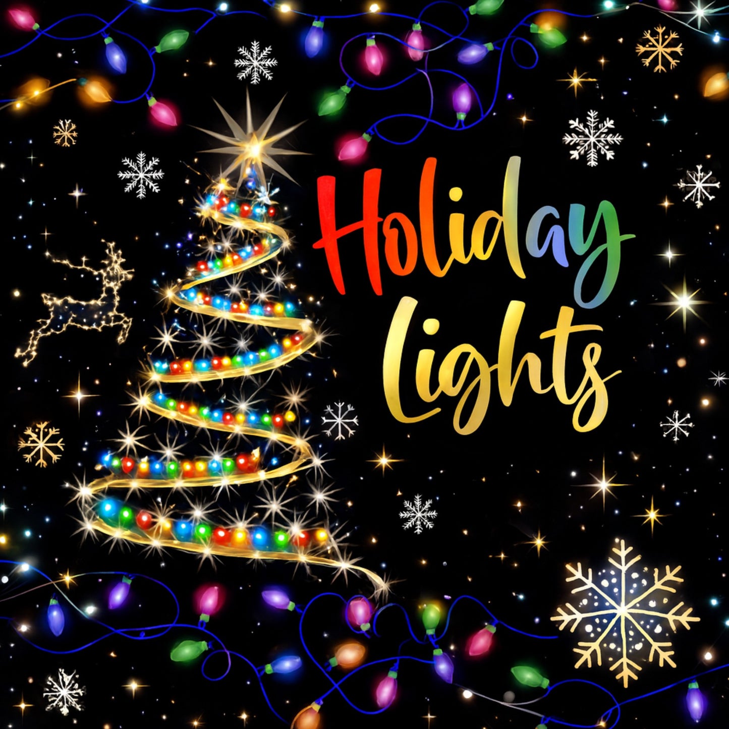 Holiday Lights Scrapbook Paper