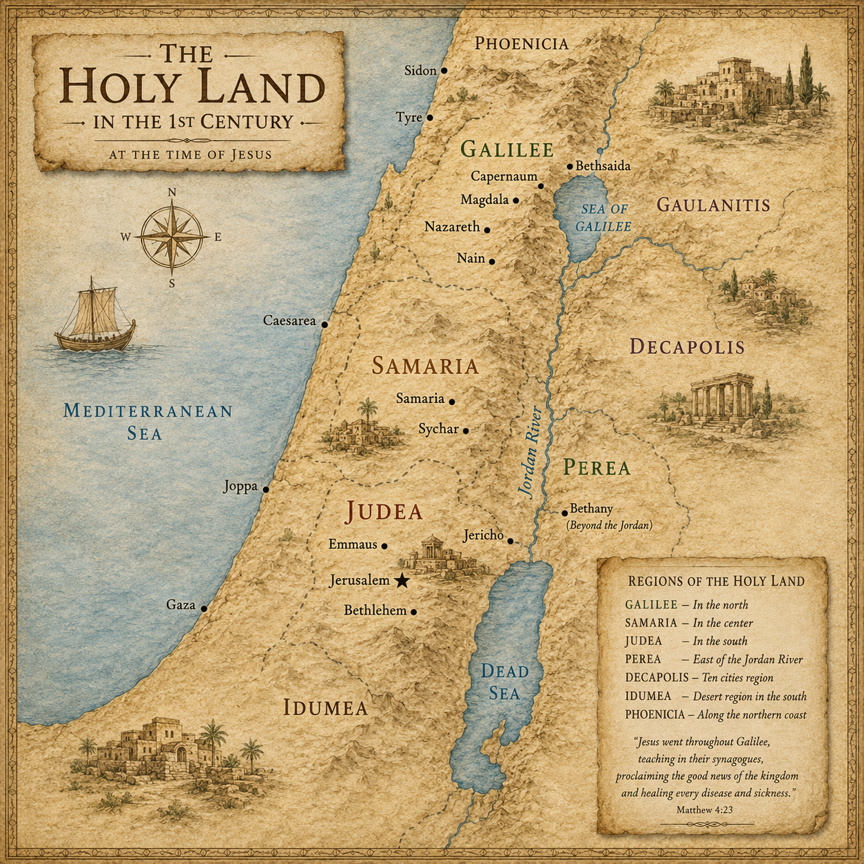 Biblical Lands Scrapbook Paper