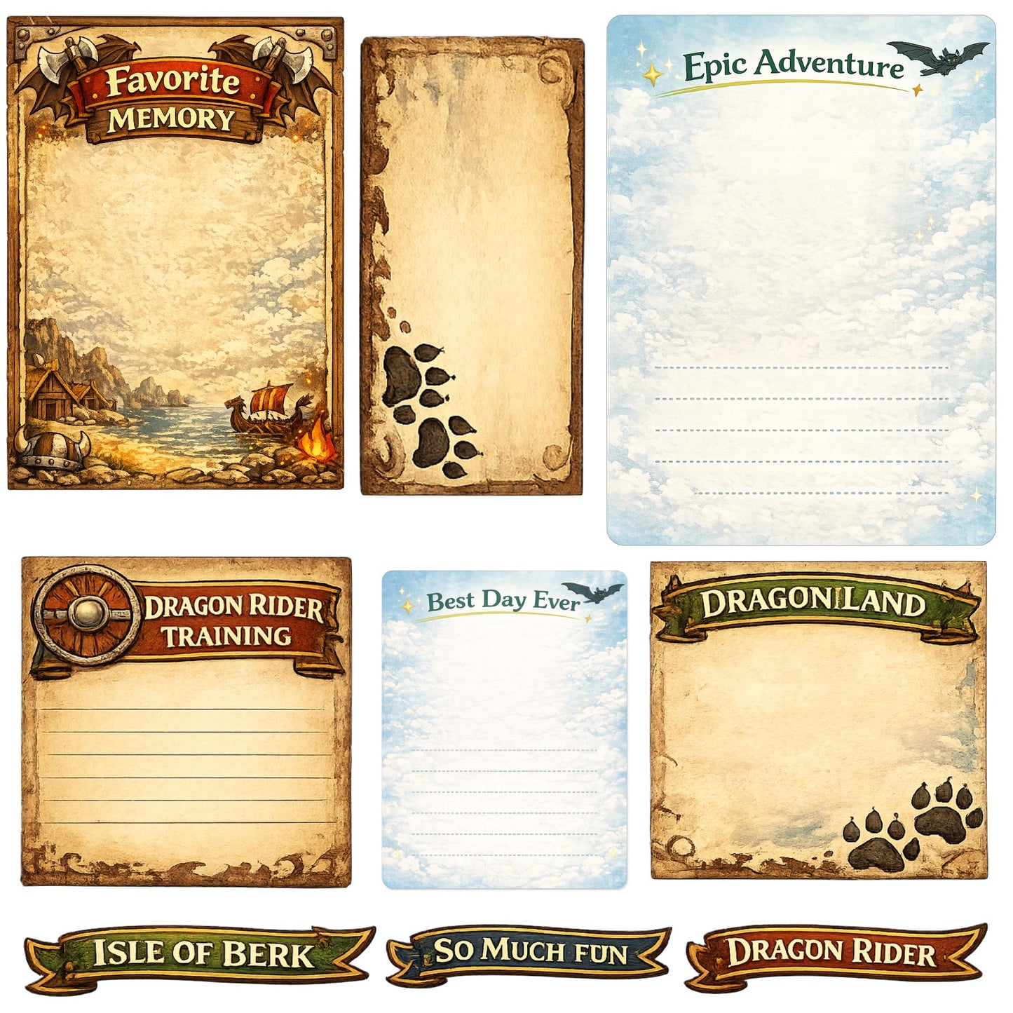 How to Train Your Dragon Scrapbook Paper