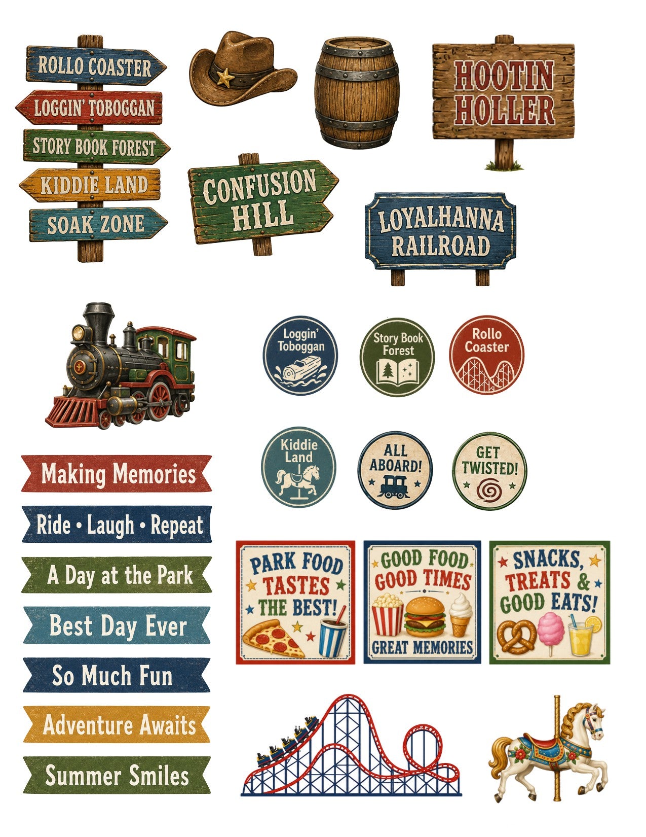 Idlewild Park Scrapbook Paper