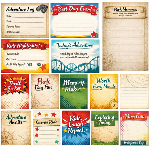 Island of Adventure amusement park scrapbook paper