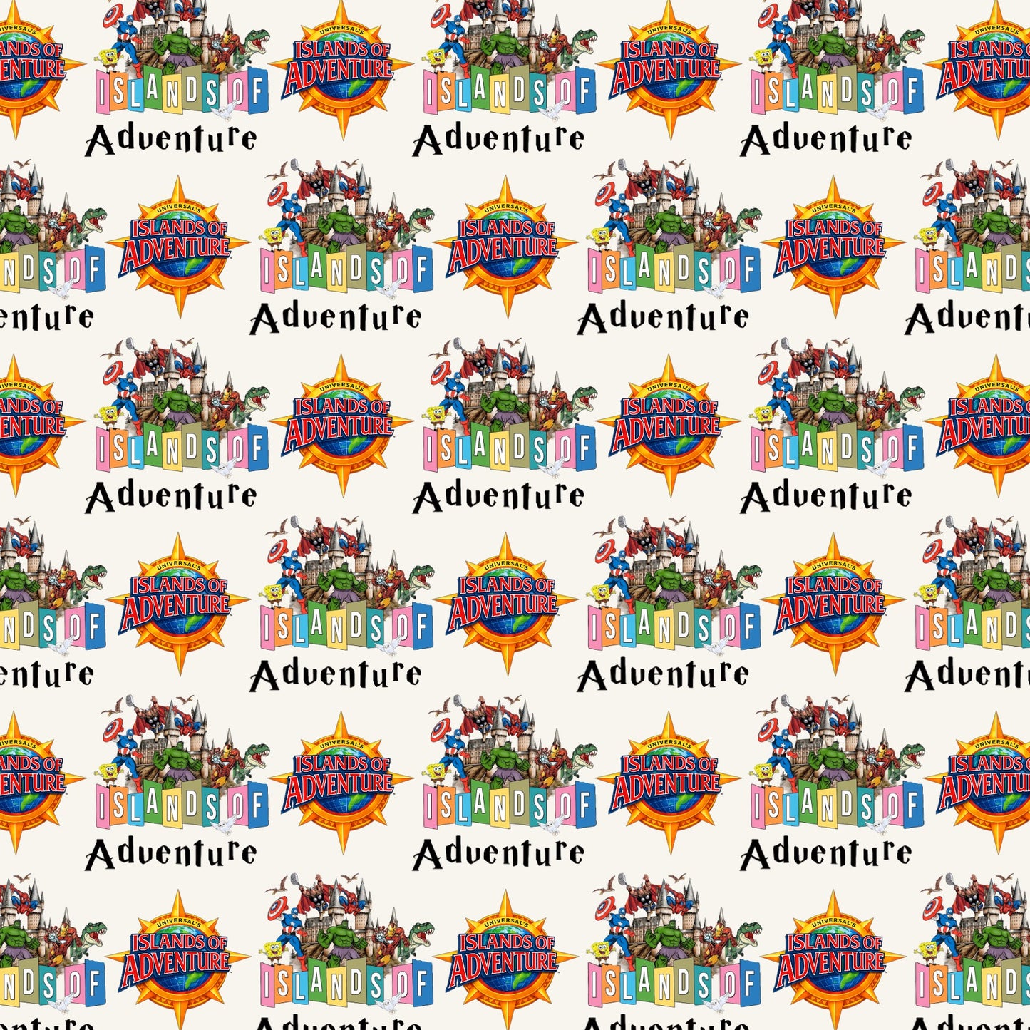Island of Adventure amusement park scrapbook paper