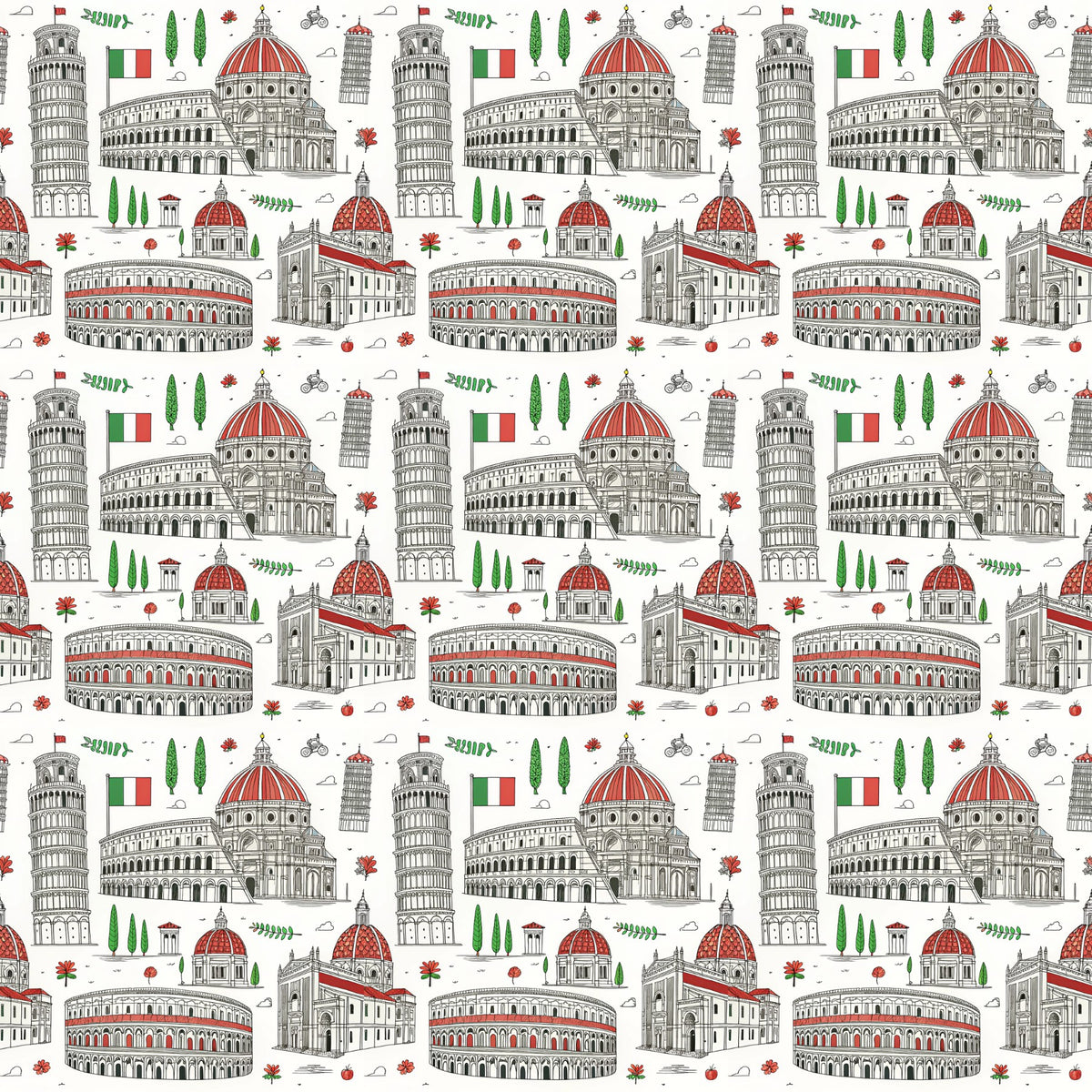 Italy Scrapbook Paper