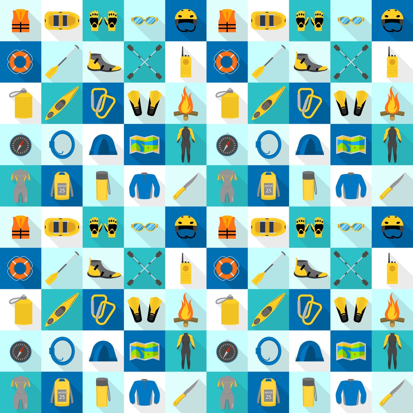 Kayaking Scrapbook Paper