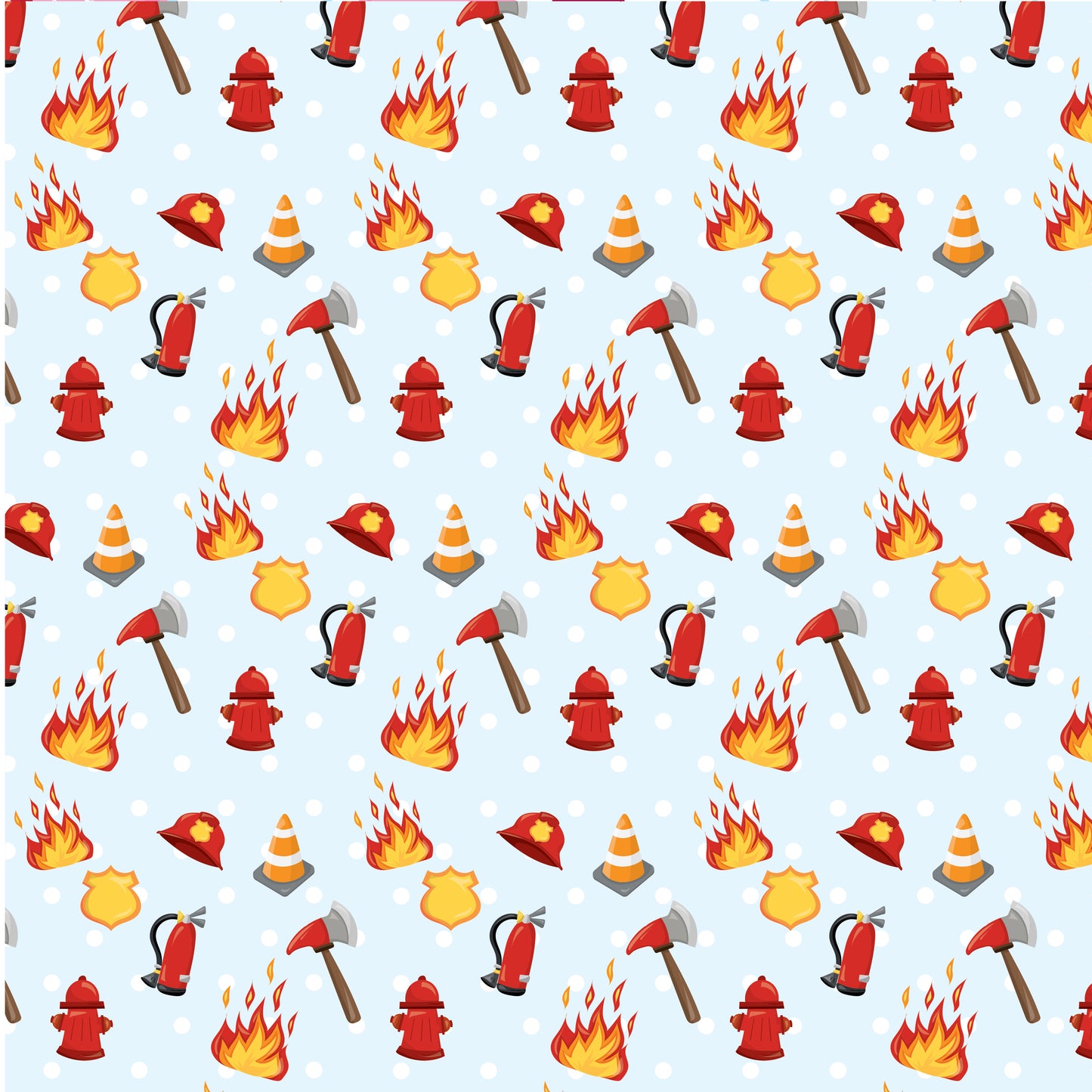 Little Fire Fighter Scrapbook Paper