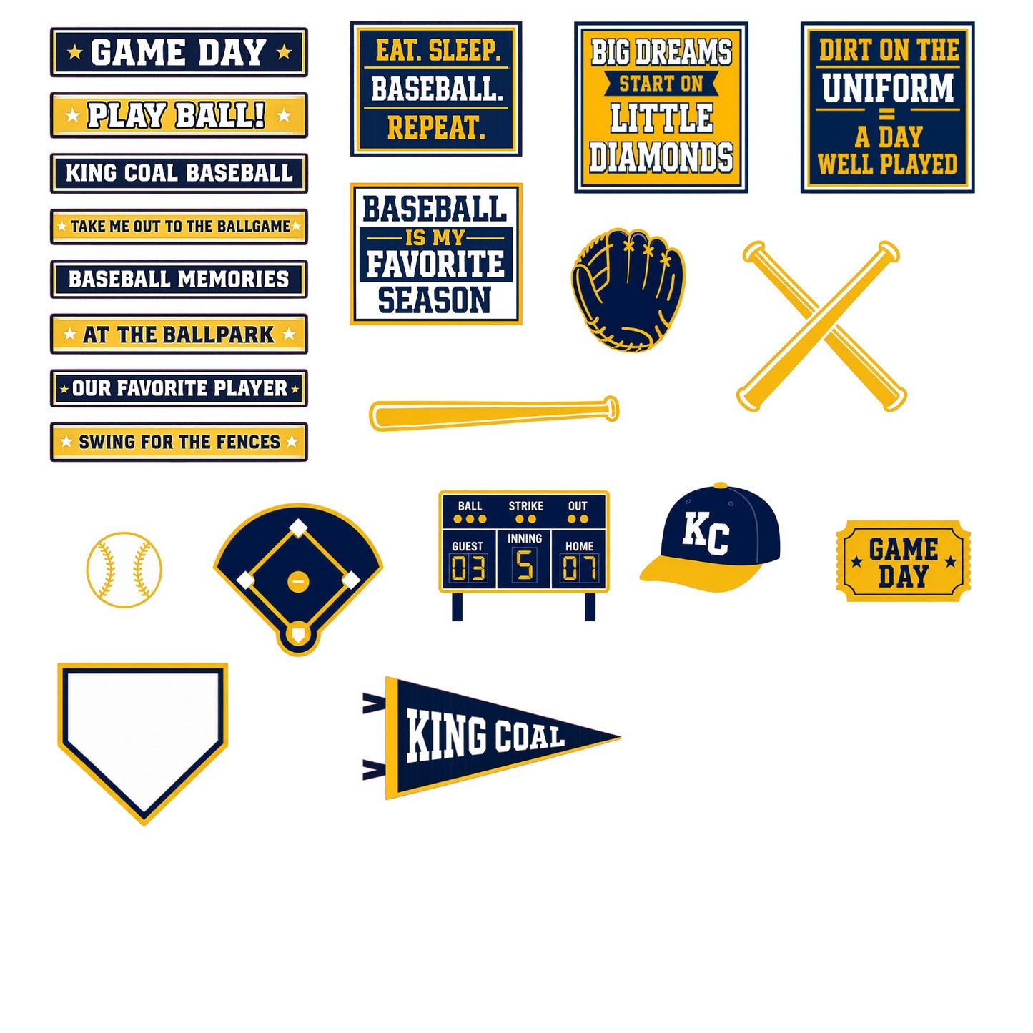 King Coal Youth Baseball Scrapbook Paper