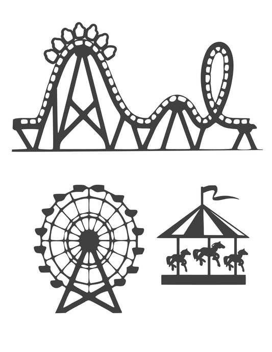 Amusement Ride Laser Cut Embellishments