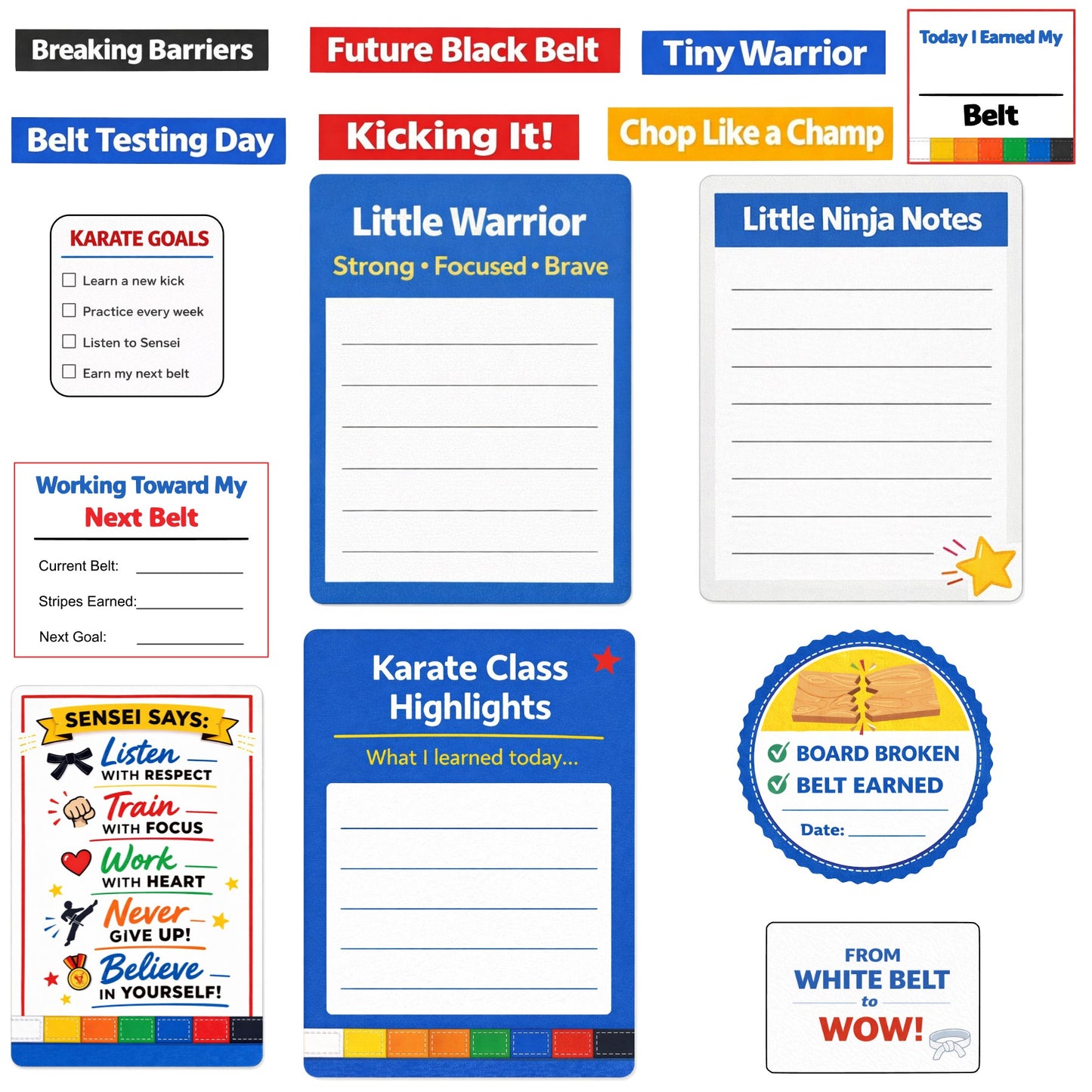 Karate Scrapbook Paper