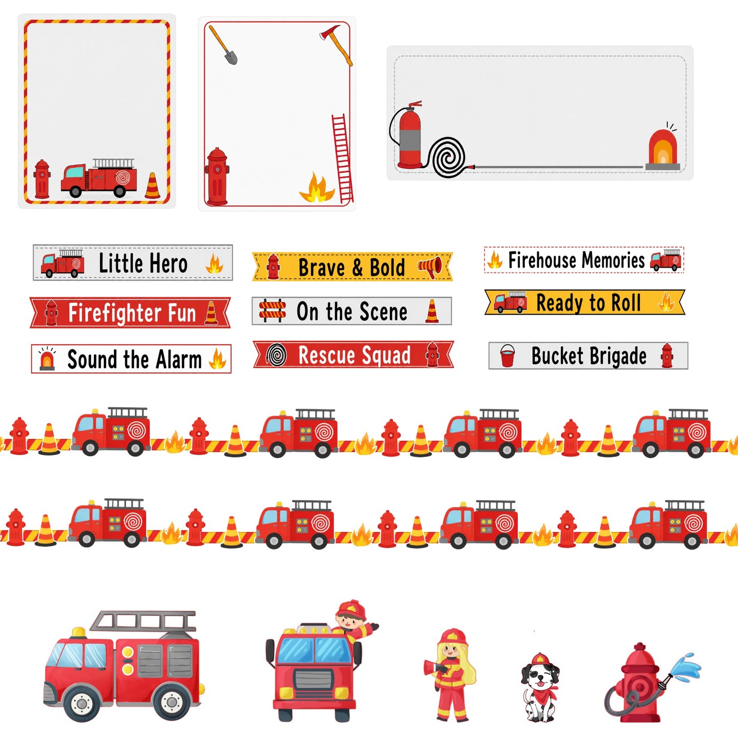 Little Fire Fighter Scrapbook Paper
