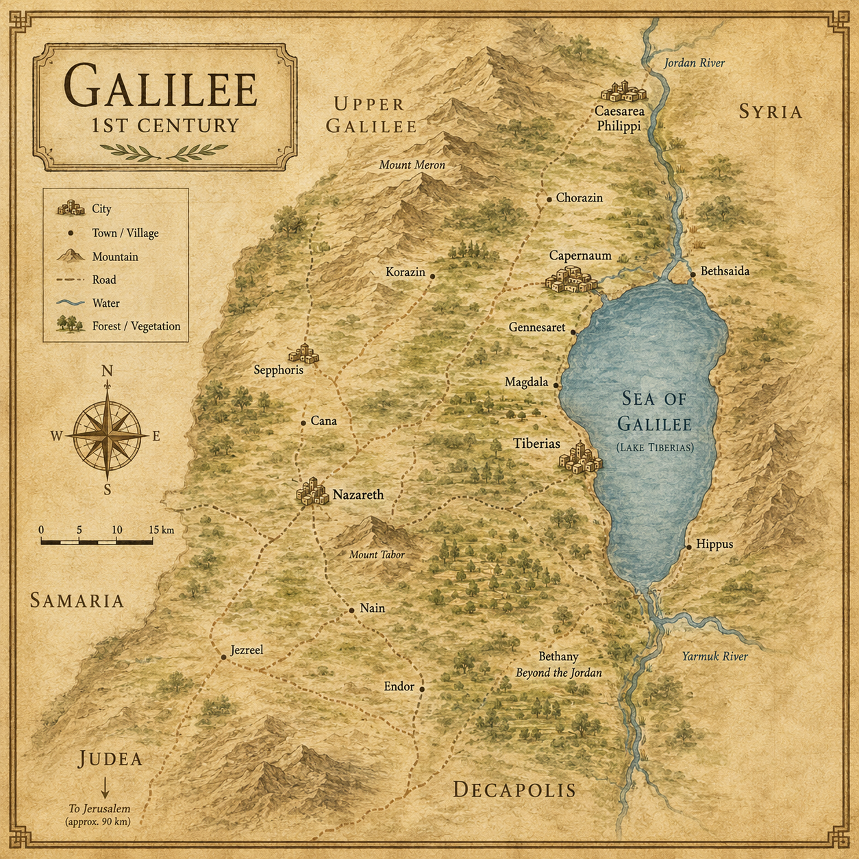Biblical Lands Scrapbook Paper