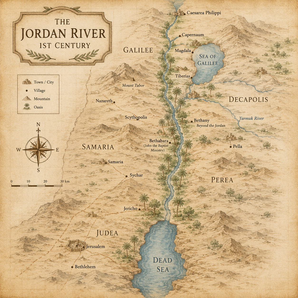 Biblical Lands Scrapbook Paper