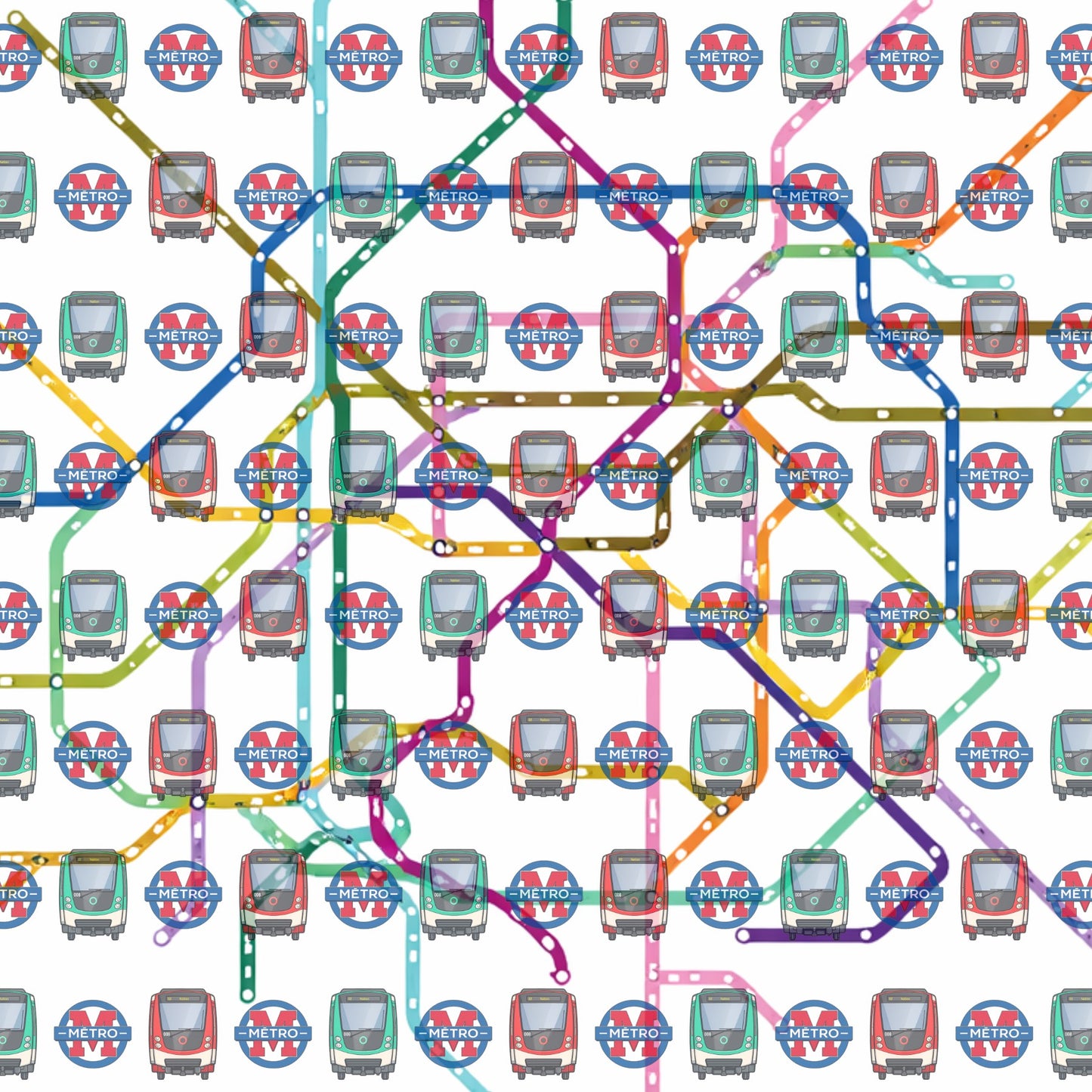 Euro Train Scrapbook Paper