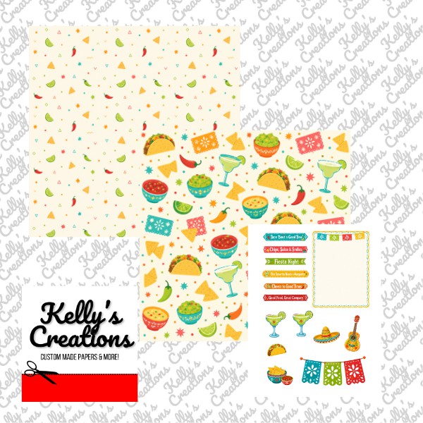 Fiesta Night Scrapbook Paper