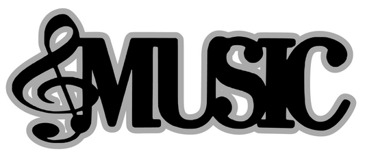 Music Laser Cut Title