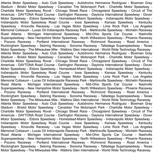 Nascar Track Names