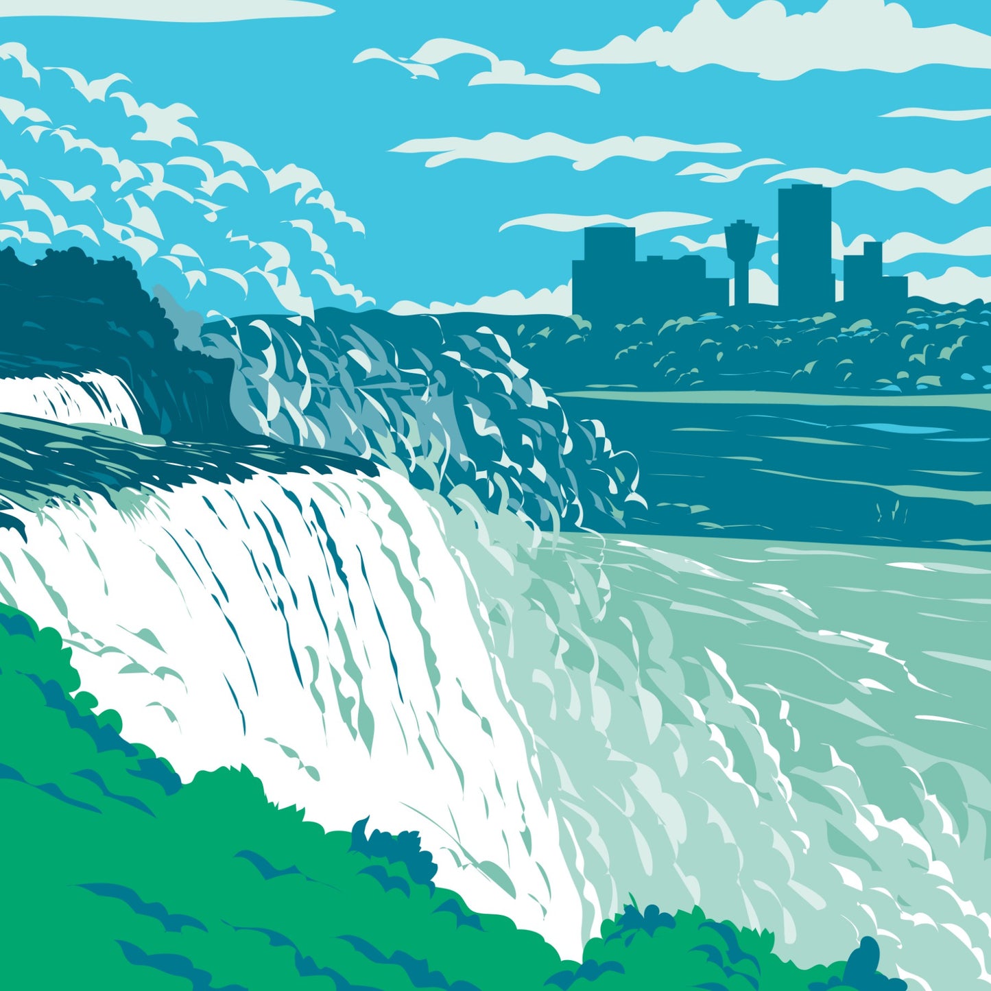 Niagara Falls Scrapbook Paper