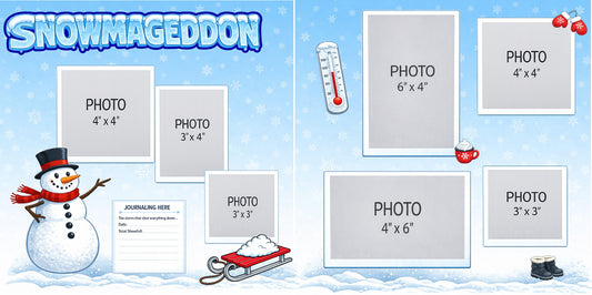 Snowmageddon scrapbook page kit