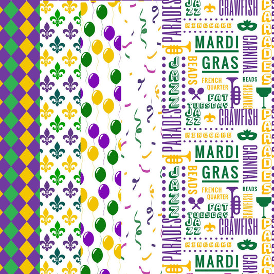 Mardi Gras Scrapbook Paper