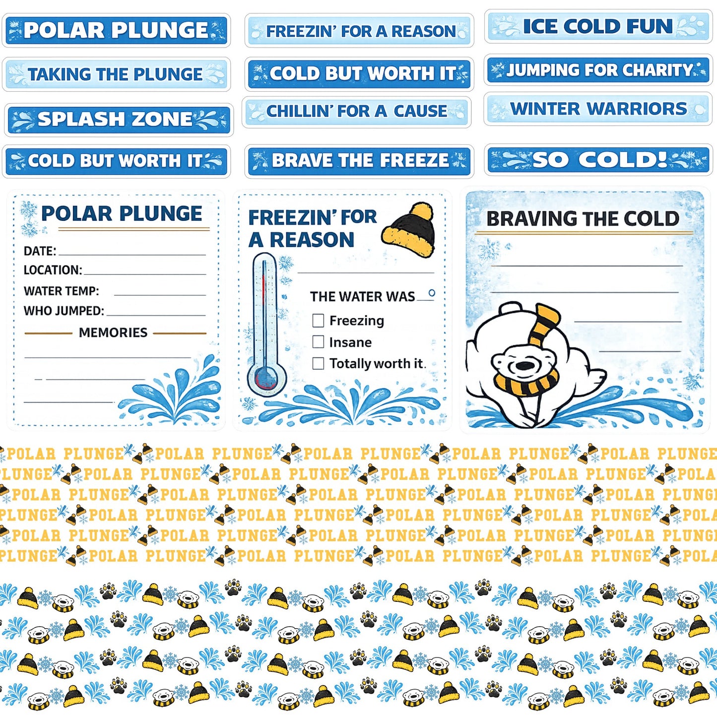 Pittsburgh Polar Plunge Scrapbook Paper