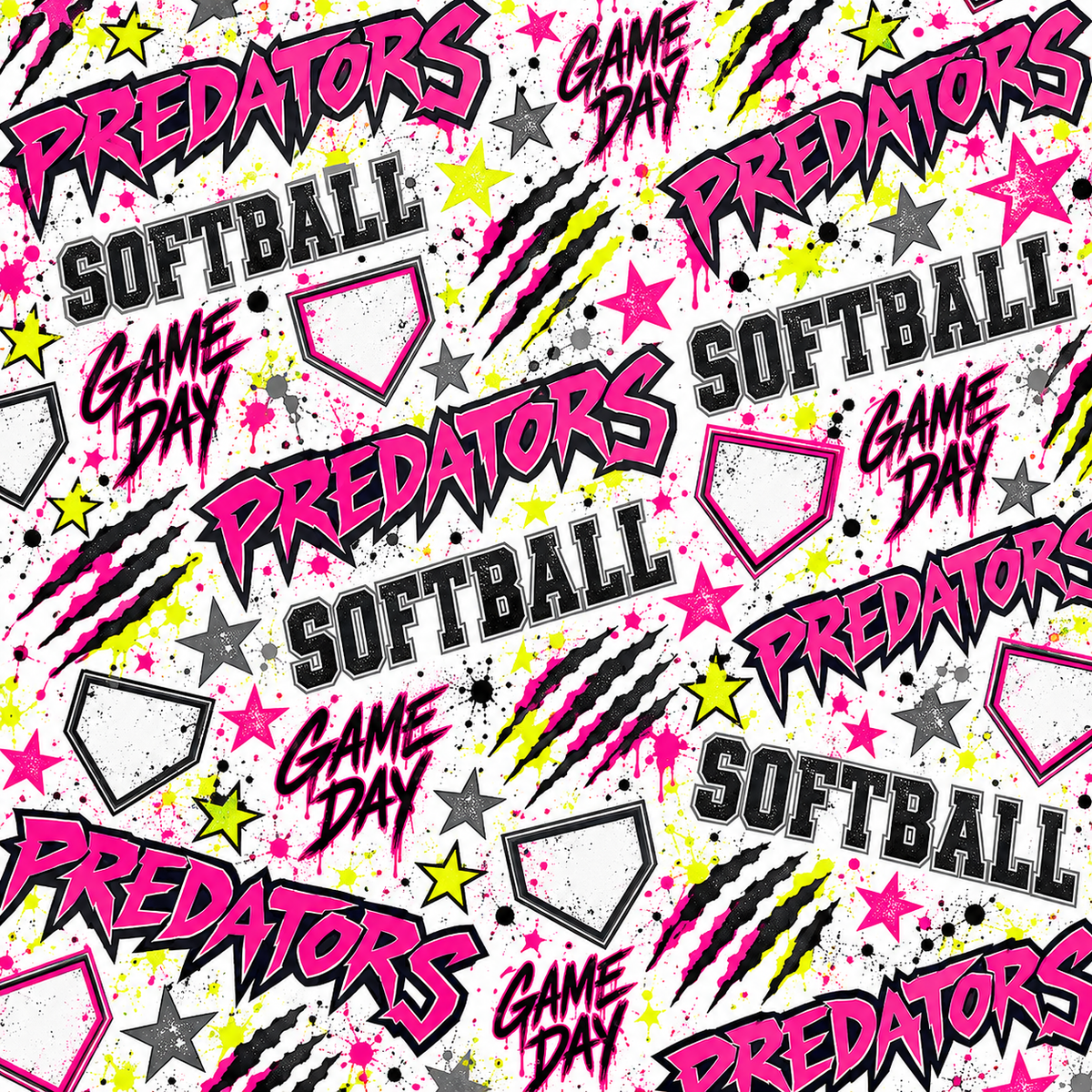 Pittsburgh Predators Softball Scrapbook Paper