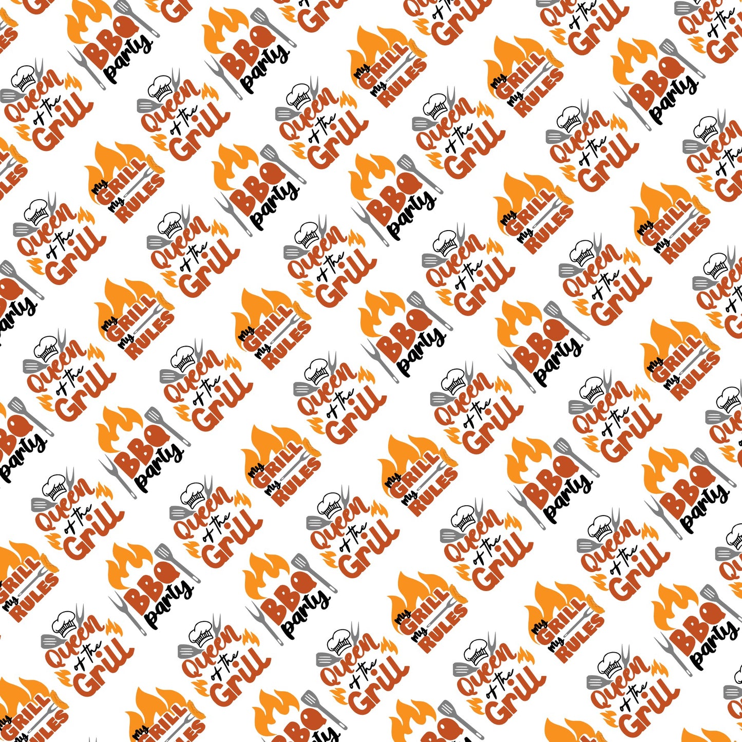 King or Queen of the Grill Scrapbook Paper