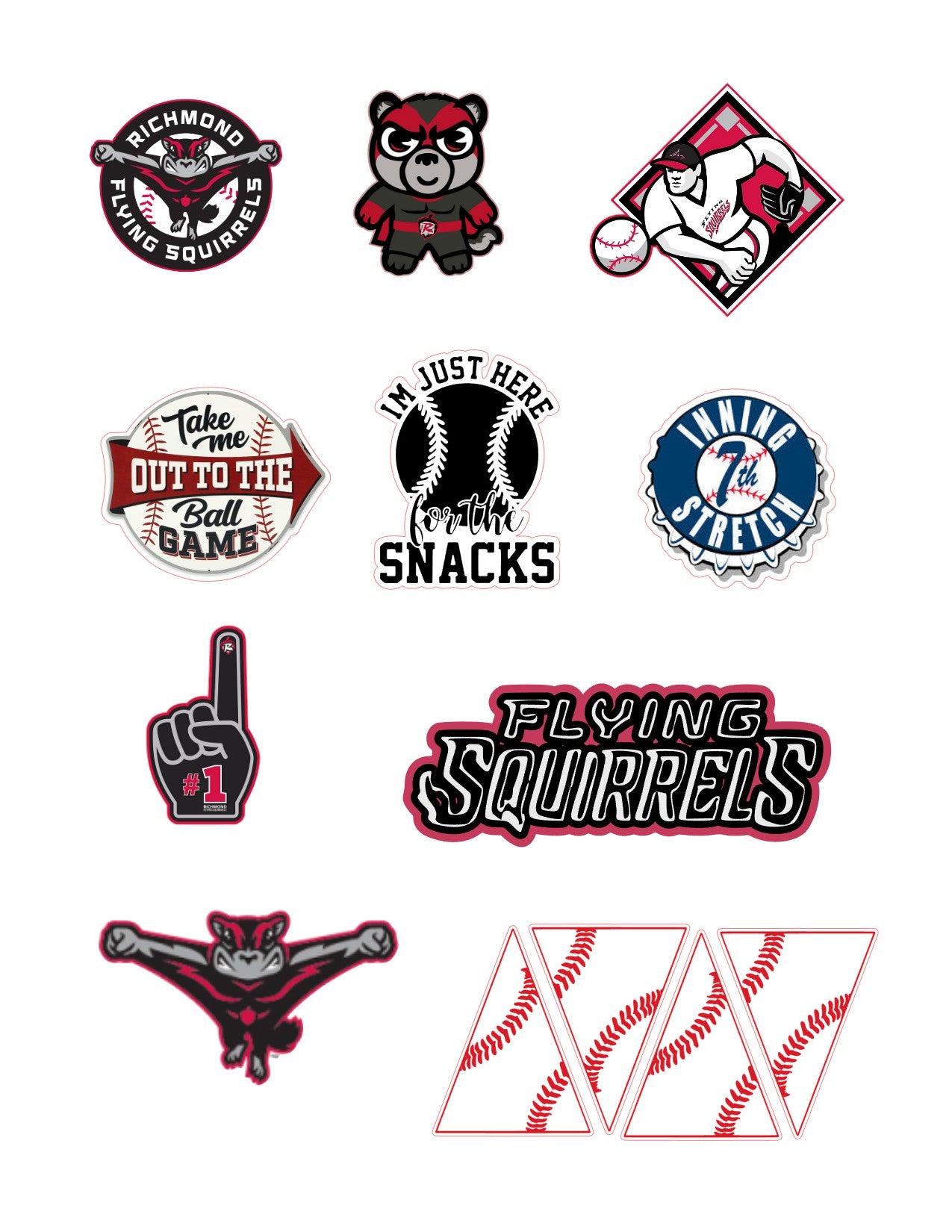 Richmond Flying Squirrels Baseball Scrapbook Paper
