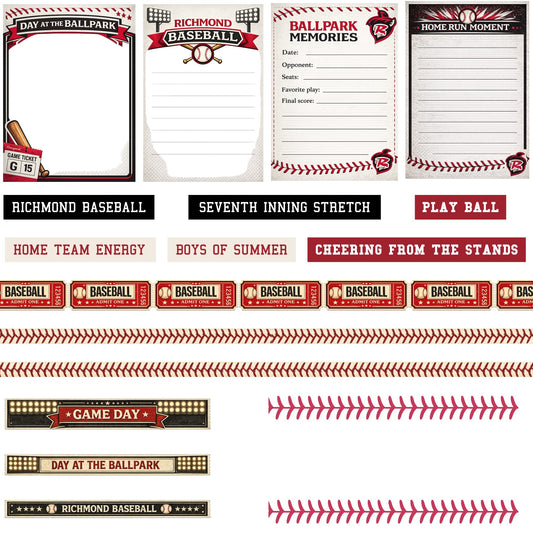 Richmond Flying Squirrels Baseball Scrapbook Paper