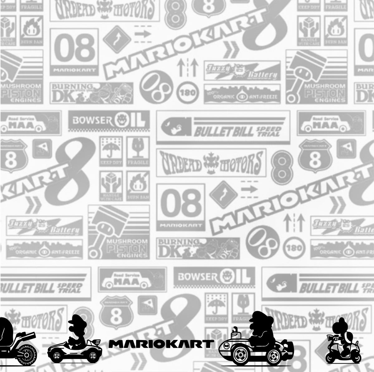 mario game scrapbook paper
