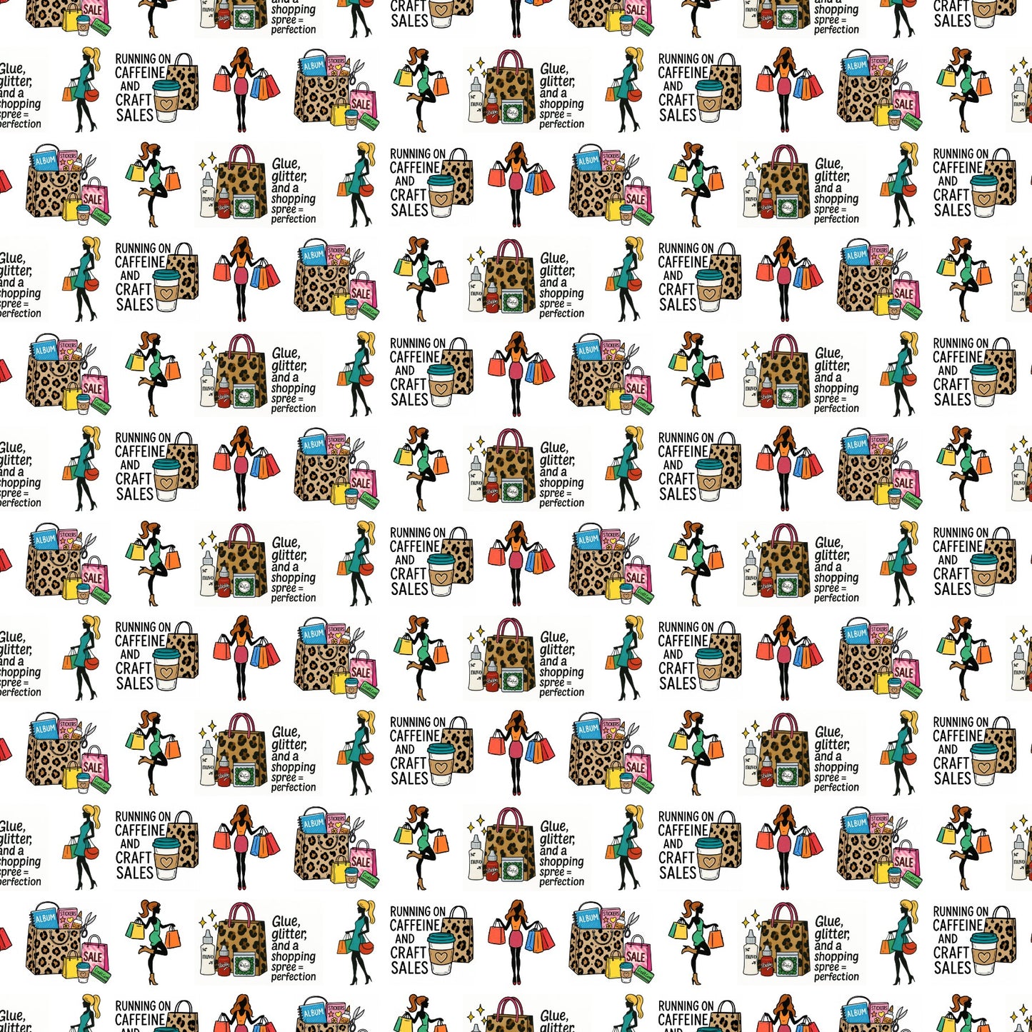 Running on Caffeine and Craft Sales Scrapbook Paper