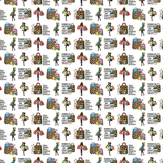 Running on Caffeine and Craft Sales Scrapbook Paper