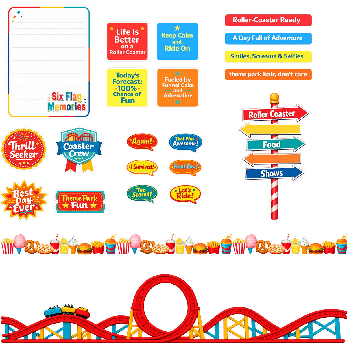 Six Flags Scrapbook Paper